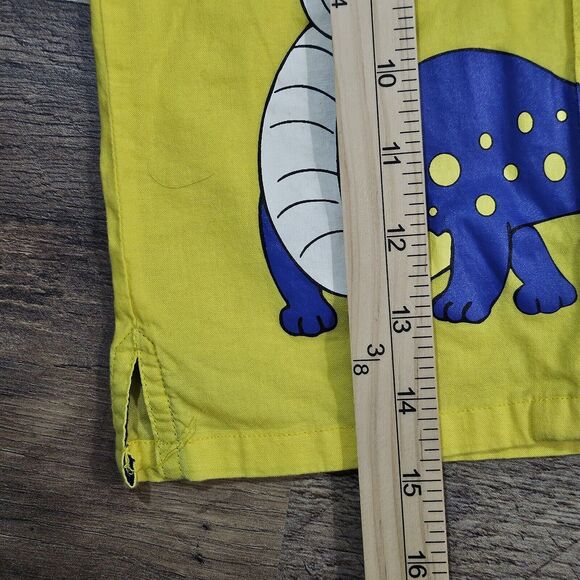 VINTAGE Baby 18M LIGHT YELLOW WITH Dianosour Button Down SHIRT By Gecko Gear - Picture 8 of 8